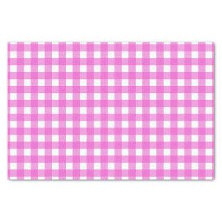 Pink gingham tissue paper