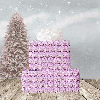 Pink Girly Reindeer Pattern Cute Mix