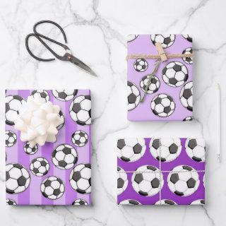 Pink Girly Soccer Ball Pattern Birthday Gift  Sheets