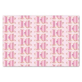Pink Glam Bow with a Center Gemstone Pattern Tissue Paper