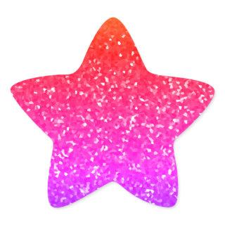 Pink Glitter Sparkle Sparkly Pattern Celebrations Star Sticker