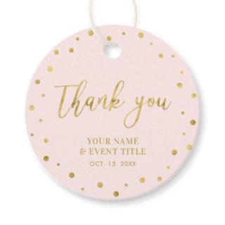 Pink & Gold | Modern Birthday Favor Thank you Favor Tags