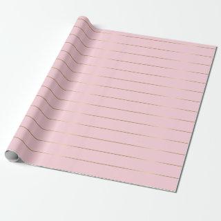 Pink Gold Stripes Glamorous Shiny Chic Design
