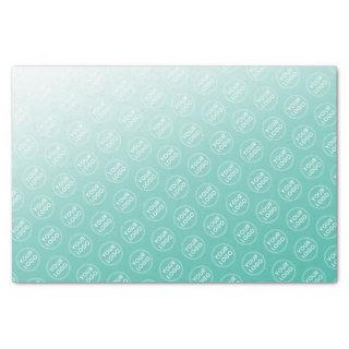 Pink gradient logo tissue paper business packaging