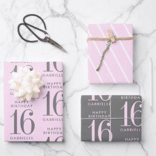 Pink Gray Personalized Custom Age  Sheets