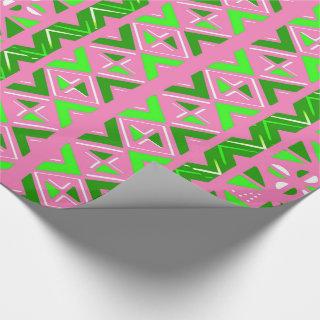 Pink & Green African Pattern