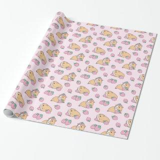 Pink Guinea pig and Strawberry Pattern