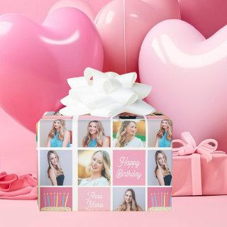 Pink Happy Birthday Girl Photo Collage Cute Teen
