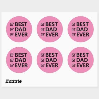 Pink Happy Father's Day Stickers