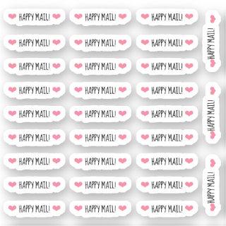 Pink Hearts Happy Mail Sticker