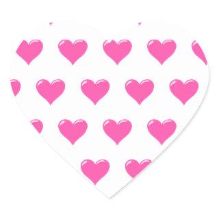 Pink Hearts - Love Heart Sticker