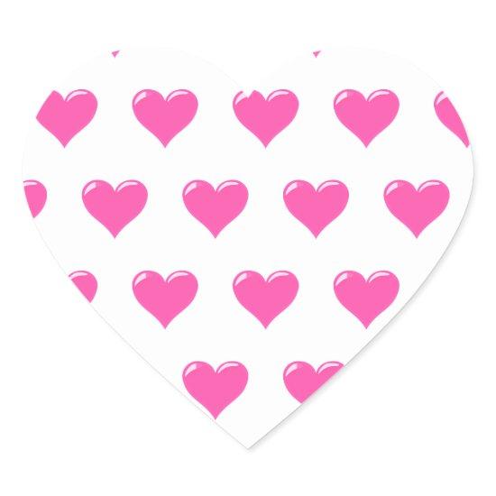 Pink Hearts - Love Heart Sticker