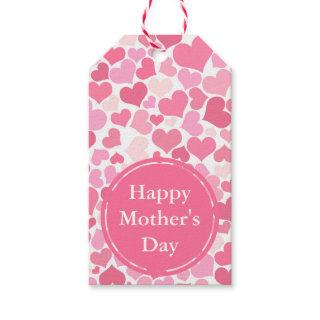 Pink Hearts Pattern | Happy Mother's Day Gift Tags