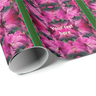 Pink Hibiscus Flower Multiplied Personalized