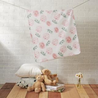 Pink Hydrangea Baby Blanket