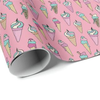 Pink Ice Cream Cone Gift pattern