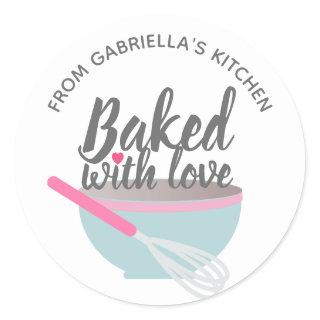 pink kitchen BAKED GIFT LABEL baked with love