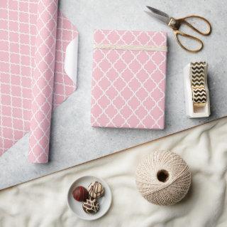 Pink Latticework, Quatrefoil, Moroccan Trellis