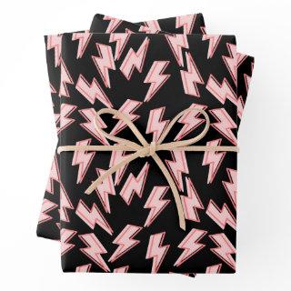 Pink Lightning Bolts Pattern  Sheets