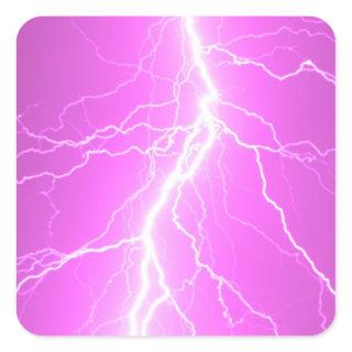 Pink Lightning Strike - Sticker