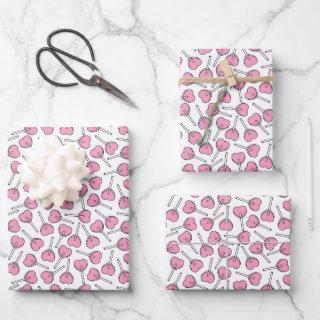 Pink Lollipops, Heart Lollipops, Lollipop Pattern  Sheets