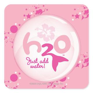 Pink Mermaid Pattern Square Sticker