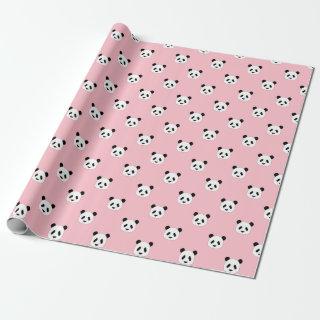 Pink - Minimalist Panda Pattern