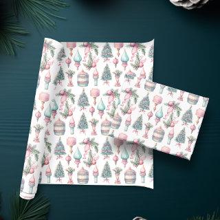 Pink Mint Christmas Tree Ornaments