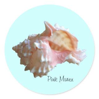 Pink Murex Seashell Classic Round Sticker