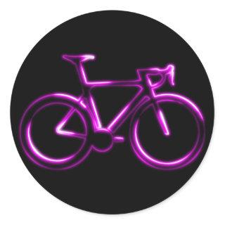 Pink Neon Glow Road Bicycle Sticker