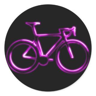 Pink Neon Glow Road Bicycle Sticker