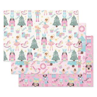 Pink Nutcracker and Ballerina Personalized  Sheets