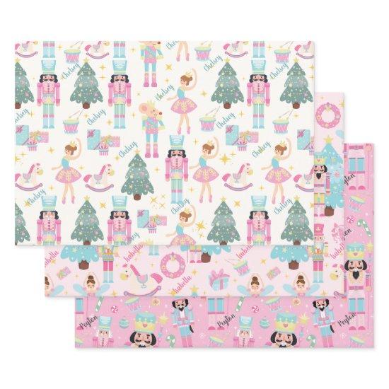Pink Nutcracker and Ballerina Personalized  Sheets
