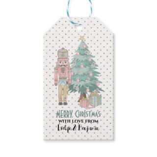 Pink Nutcracker Christmas Personalized Gift Tags