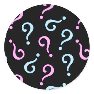 Pink or Blue Baby Reveal Classic Round Sticker