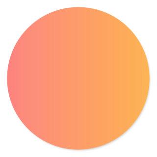Pink orange gradient blank template Round Sticker