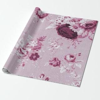 Pink Peony Vintage Floral Toile Fabric No.5