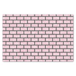 Pink Pixelated Computer Game Look Bricks Pattern Tissue Paper