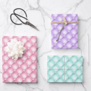 Pink, Purple and Mint Tufted Pearls  Sheets