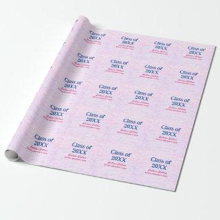 Pink purple glitter graduate class of add name yea