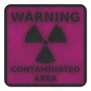 Pink Radiation Warning Sticker