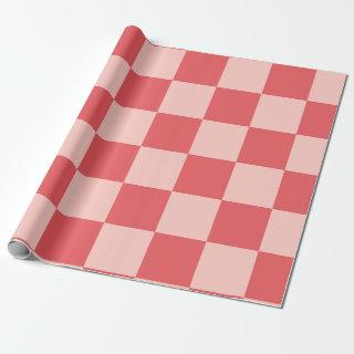 Pink Red Checkered Gingham Pattern