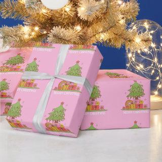 Pink Retro Christmas Tree