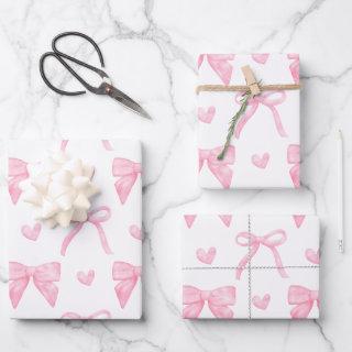 Pink Ribbon & Bow  Flat Sheet