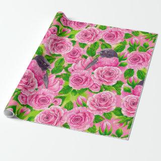 Pink Robin and roses