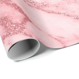 Pink Rose Blush White Marble Molten Pastel VIP