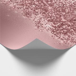 Pink Rose Gold Blush Glitter Spark Red Bean