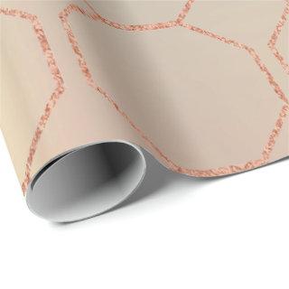 Pink Rose Gold Blush Pearly Geometry Hexagon VIP