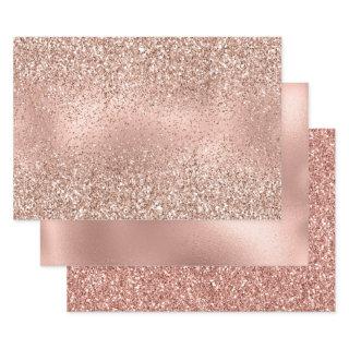 Pink Rose Gold Glam Glitter   Sheets