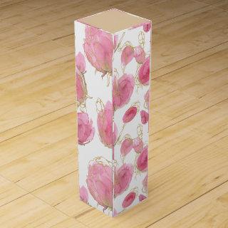 Pink roses wine box